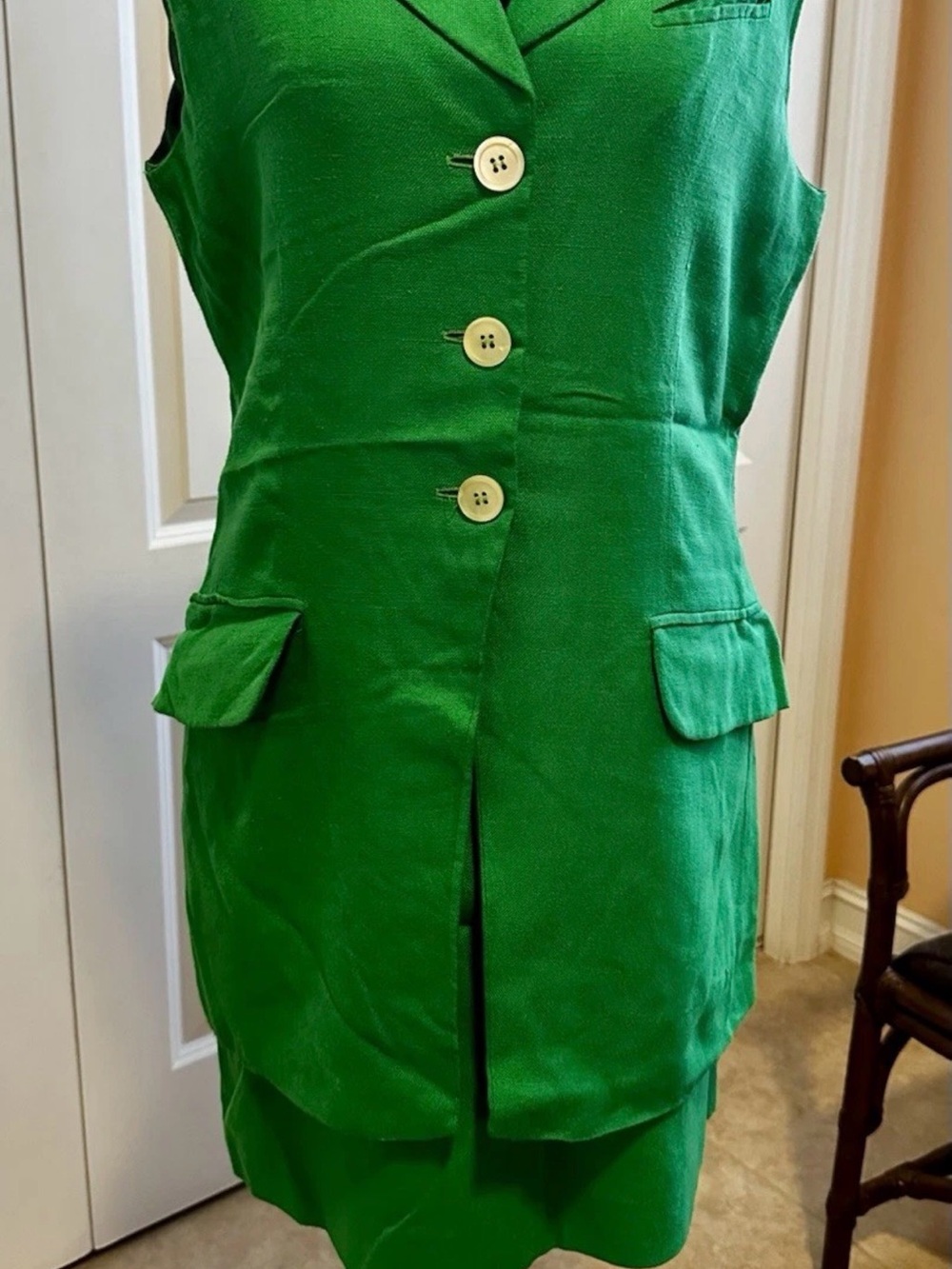 Rare Karl Lagerfeld Chanel designer  Vintage Green 2 Piece Size DE 42 US M